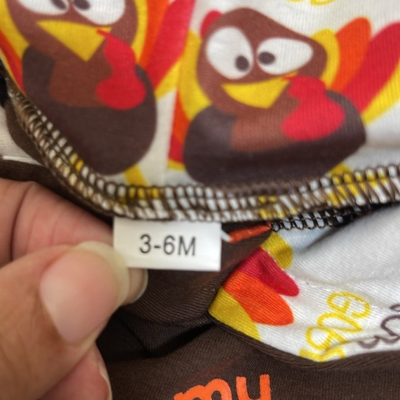 Infant My 1st Thanksgiving Hooded One Piece - Picture 7 of 7